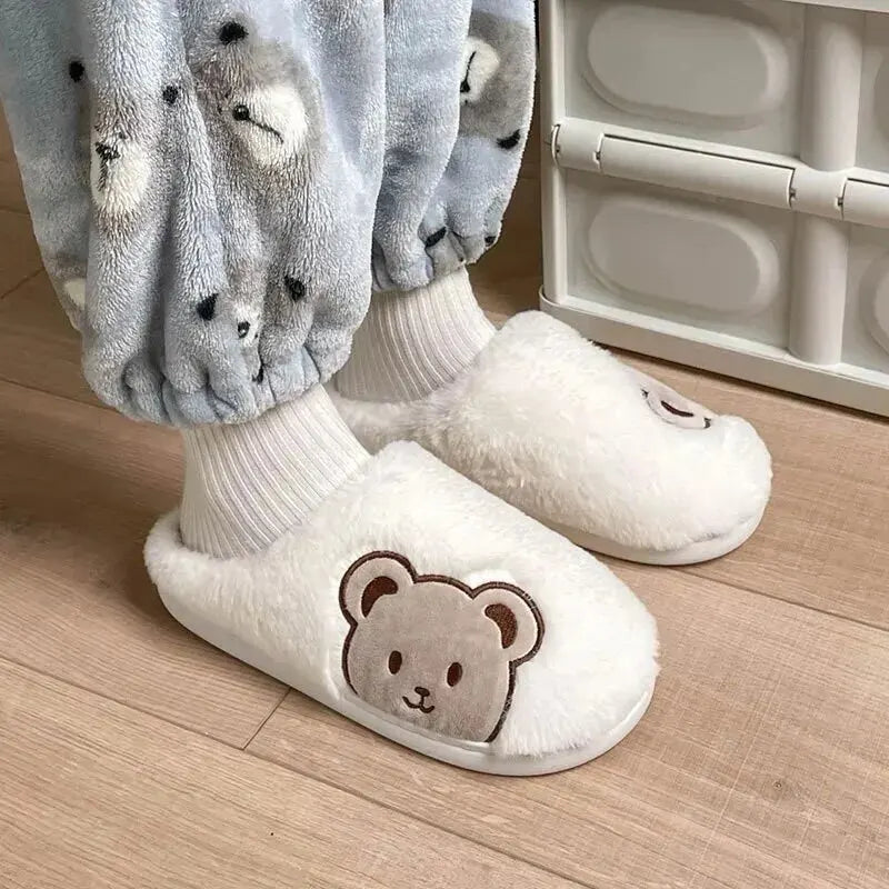 Bear Plush Fashion Slippers